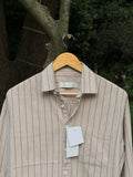 Gentle Stripe Shirt-Sand Beige