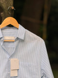 Gentle Stripe Shirt-Cloud Blue